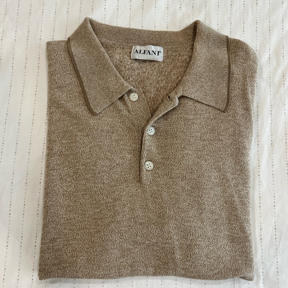 Alfani Men's Tan Polo Shirt